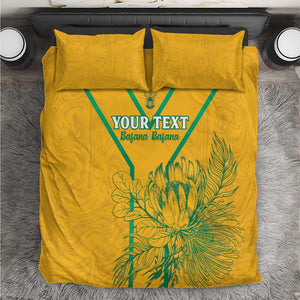 Custom Afro South Africa Soccer Bedding Set Go Champions