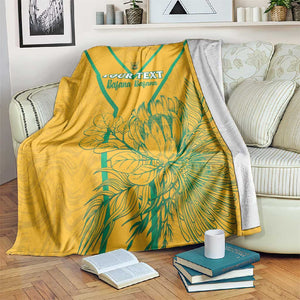 Custom Afro South Africa Soccer Blanket Go Champions