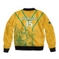 Custom Afro South Africa Soccer Bomber Jacket Go Champions
