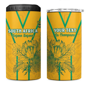 Custom Afro South Africa Soccer 4 in 1 Can Cooler Tumbler Go Champions