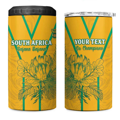 Custom Afro South Africa Soccer 4 in 1 Can Cooler Tumbler Go Champions