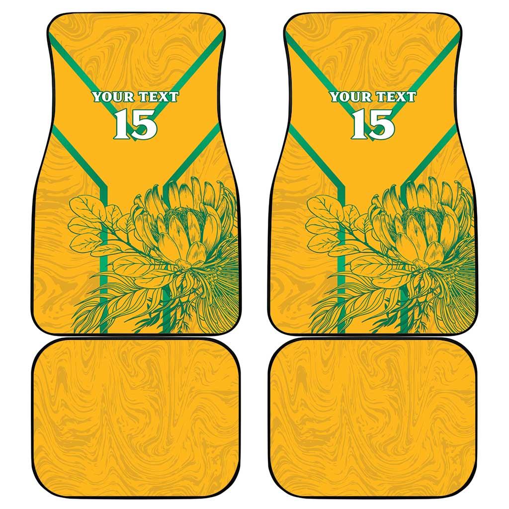 Custom Afro South Africa Soccer Car Mats Go Champions