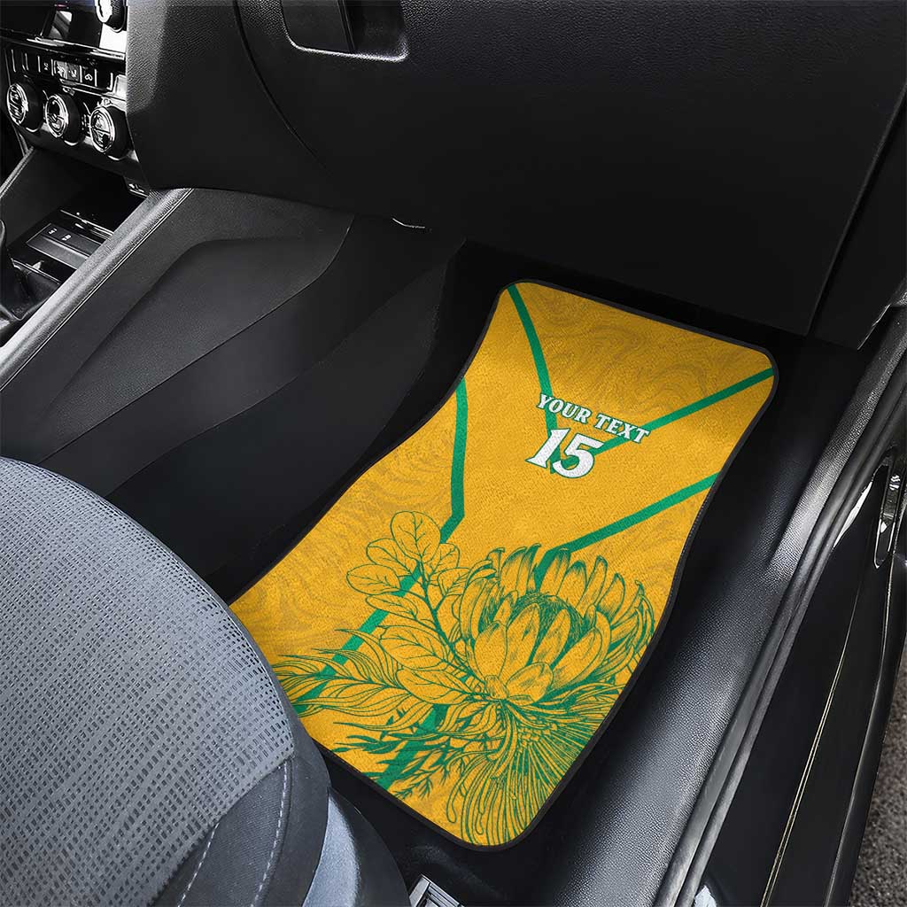 Custom Afro South Africa Soccer Car Mats Go Champions