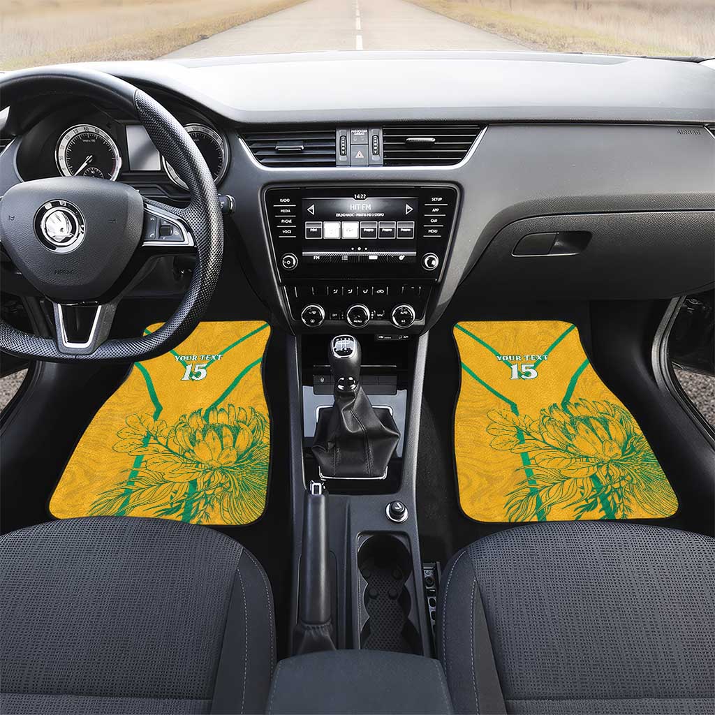 Custom Afro South Africa Soccer Car Mats Go Champions