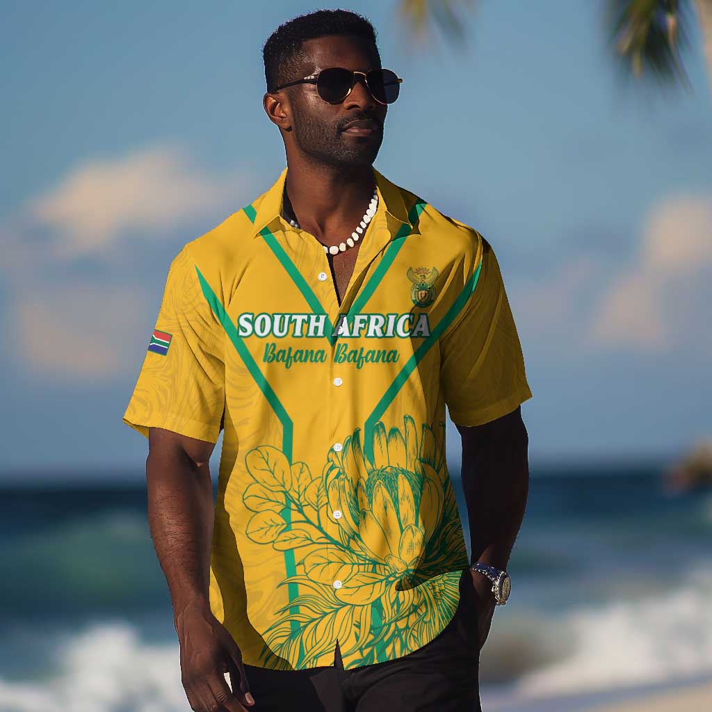 Custom Afro South Africa Soccer Hawaiian Shirt Go Champions