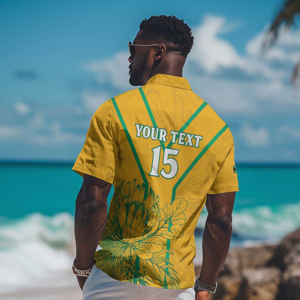 Custom Afro South Africa Soccer Hawaiian Shirt Go Champions