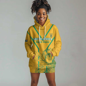 Custom Afro South Africa Soccer Hoodie Dress Go Champions