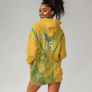 Custom Afro South Africa Soccer Hoodie Dress Go Champions