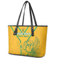 Custom Afro South Africa Soccer Leather Tote Bag Go Champions