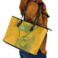 Custom Afro South Africa Soccer Leather Tote Bag Go Champions