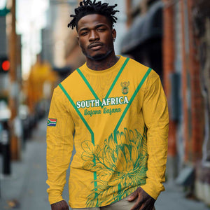 Custom Afro South Africa Soccer Long Sleeve Shirt Go Champions