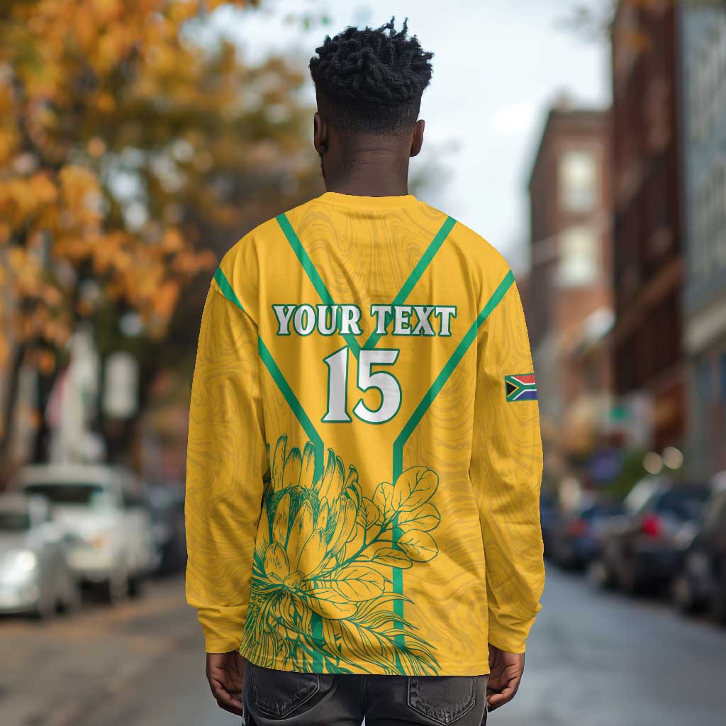 Custom Afro South Africa Soccer Long Sleeve Shirt Go Champions