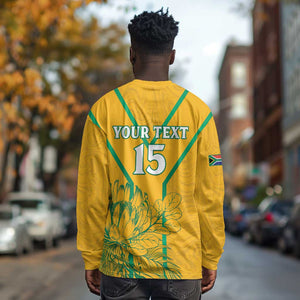 Custom Afro South Africa Soccer Long Sleeve Shirt Go Champions