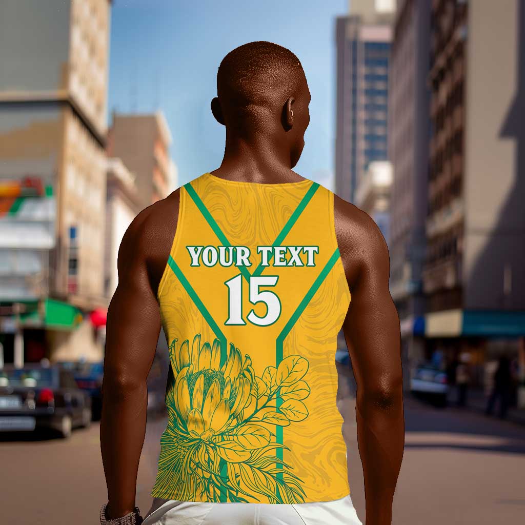 Custom Afro South Africa Soccer Men Tank Top Go Champions