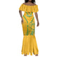 Custom Afro South Africa Soccer Mermaid Dress Go Champions