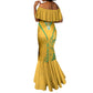 Custom Afro South Africa Soccer Mermaid Dress Go Champions