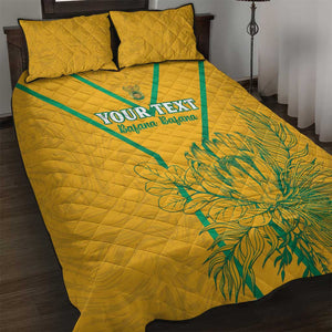 Custom Afro South Africa Soccer Quilt Bed Set Go Champions