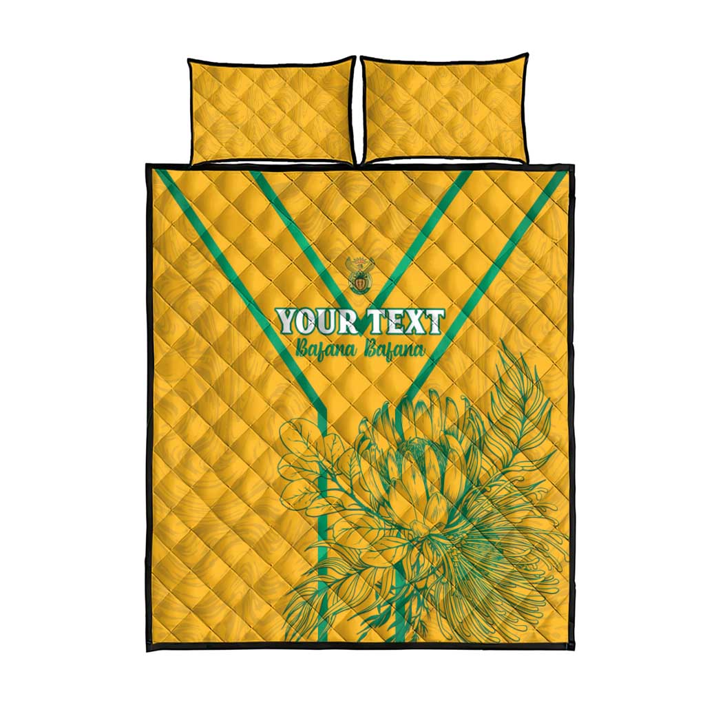 Custom Afro South Africa Soccer Quilt Bed Set Go Champions