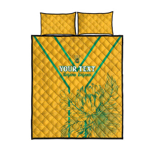 Custom Afro South Africa Soccer Quilt Bed Set Go Champions