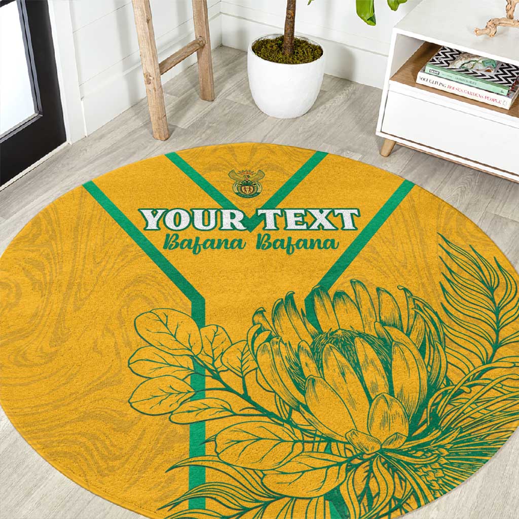 Custom Afro South Africa Soccer Round Carpet Go Champions