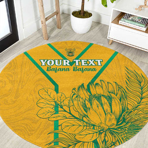 Custom Afro South Africa Soccer Round Carpet Go Champions