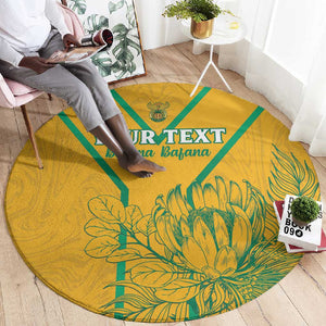 Custom Afro South Africa Soccer Round Carpet Go Champions