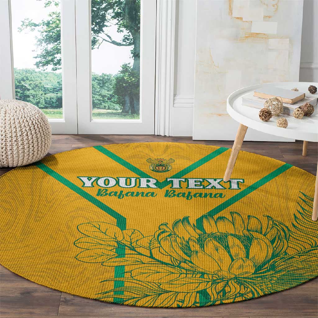 Custom Afro South Africa Soccer Round Carpet Go Champions