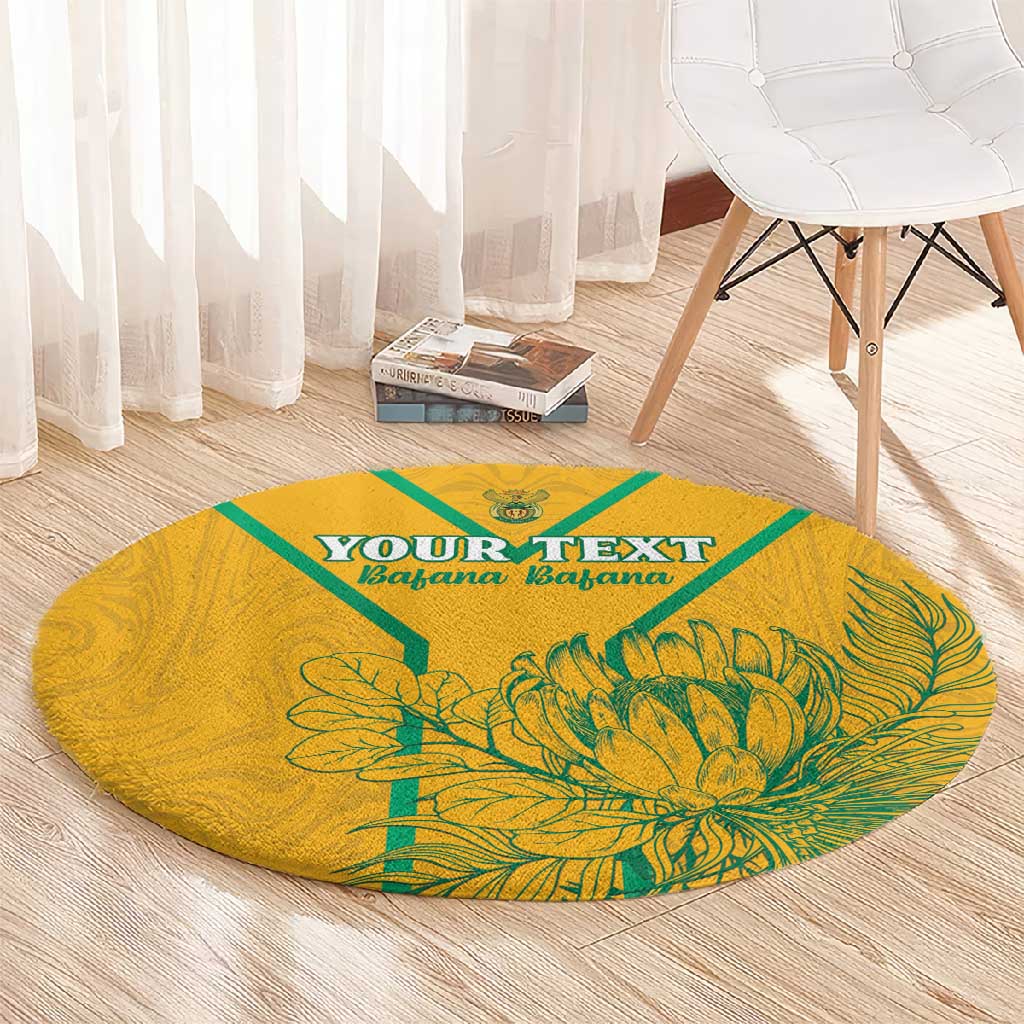 Custom Afro South Africa Soccer Round Carpet Go Champions