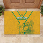 Custom Afro South Africa Soccer Rubber Doormat Go Champions