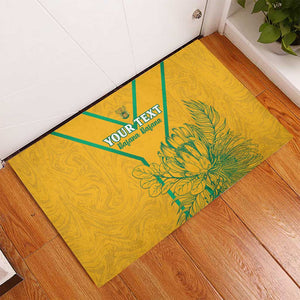 Custom Afro South Africa Soccer Rubber Doormat Go Champions