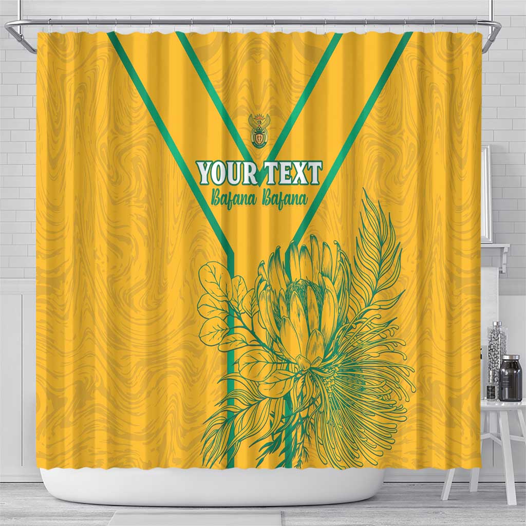 Custom Afro South Africa Soccer Shower Curtain Go Champions