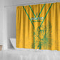 Custom Afro South Africa Soccer Shower Curtain Go Champions