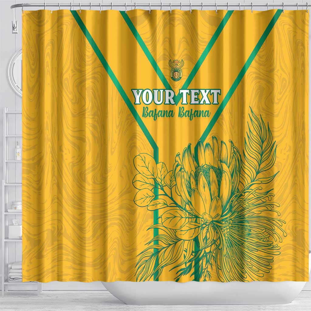 Custom Afro South Africa Soccer Shower Curtain Go Champions