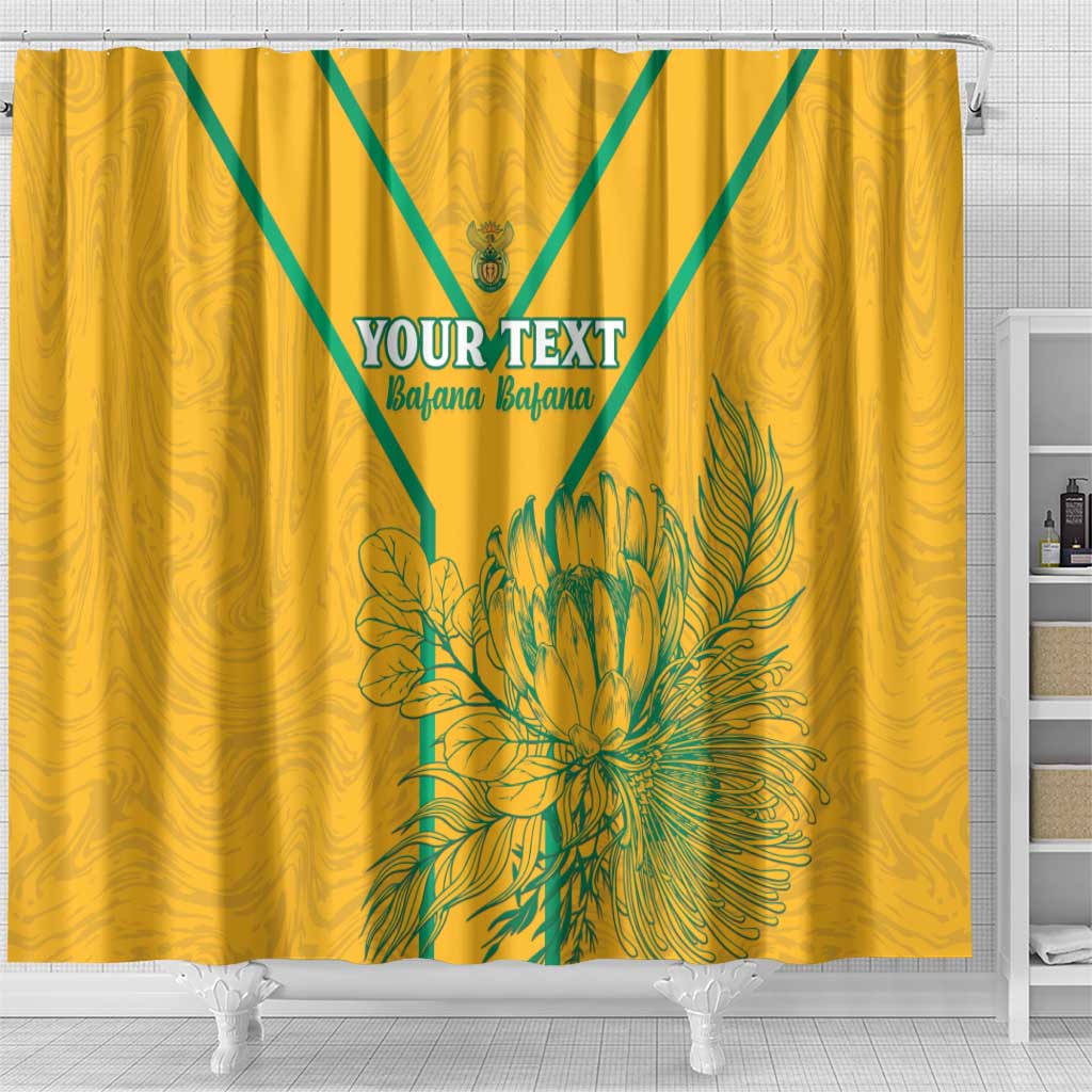 Custom Afro South Africa Soccer Shower Curtain Go Champions