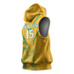 Custom Afro South Africa Soccer Sleeveless Hoodie Go Champions - African Pride