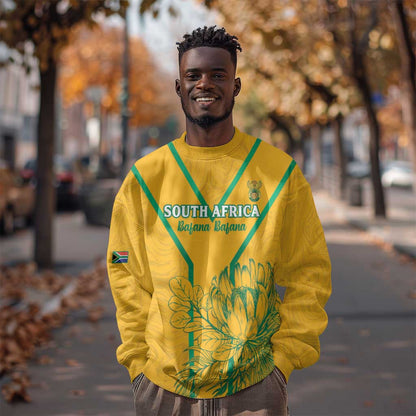 Custom Afro South Africa Soccer Sweatshirt Go Champions