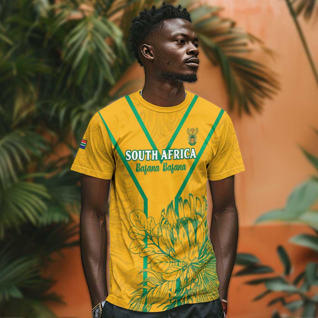 Custom Afro South Africa Soccer T shirt Go Champions