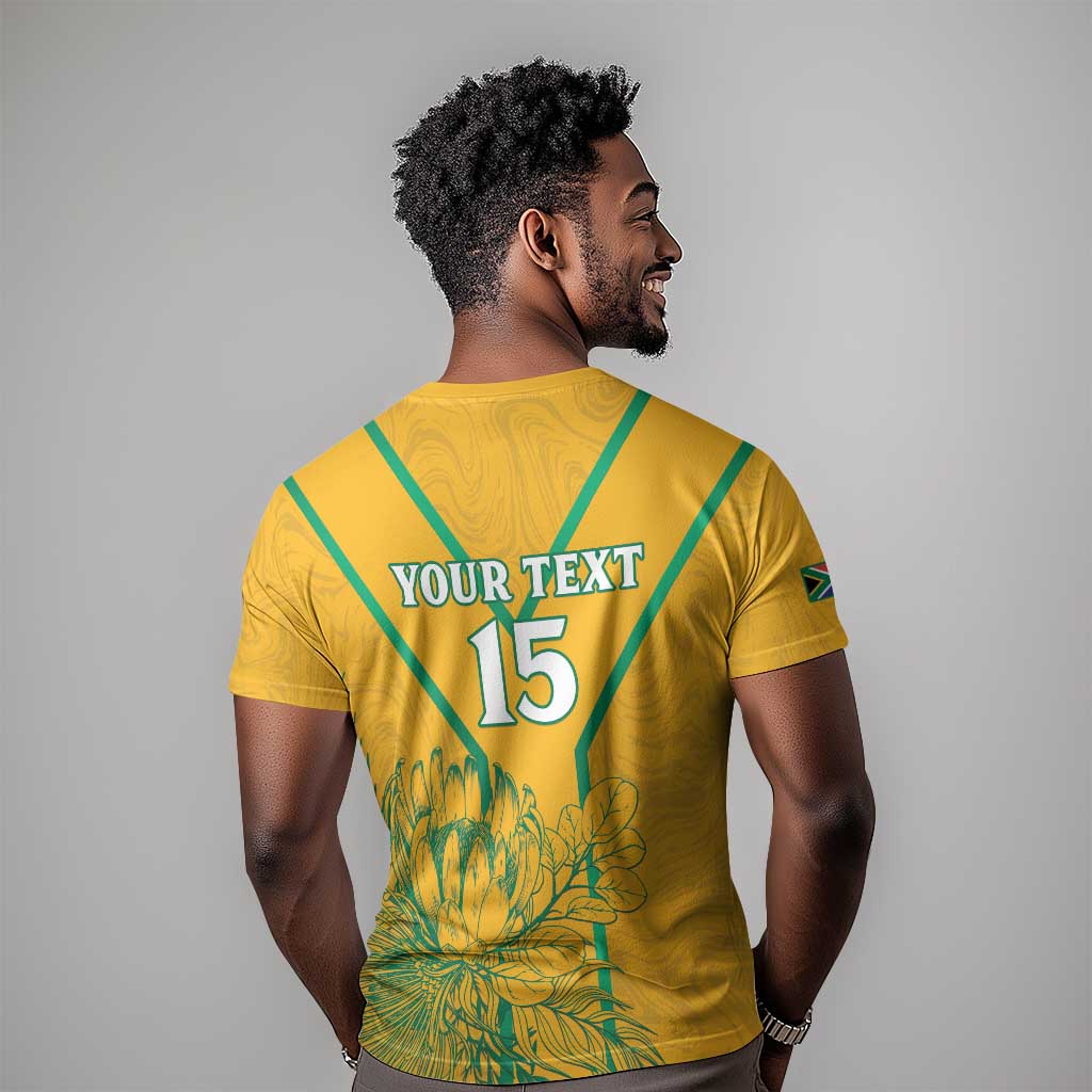 Custom Afro South Africa Soccer T shirt Go Champions