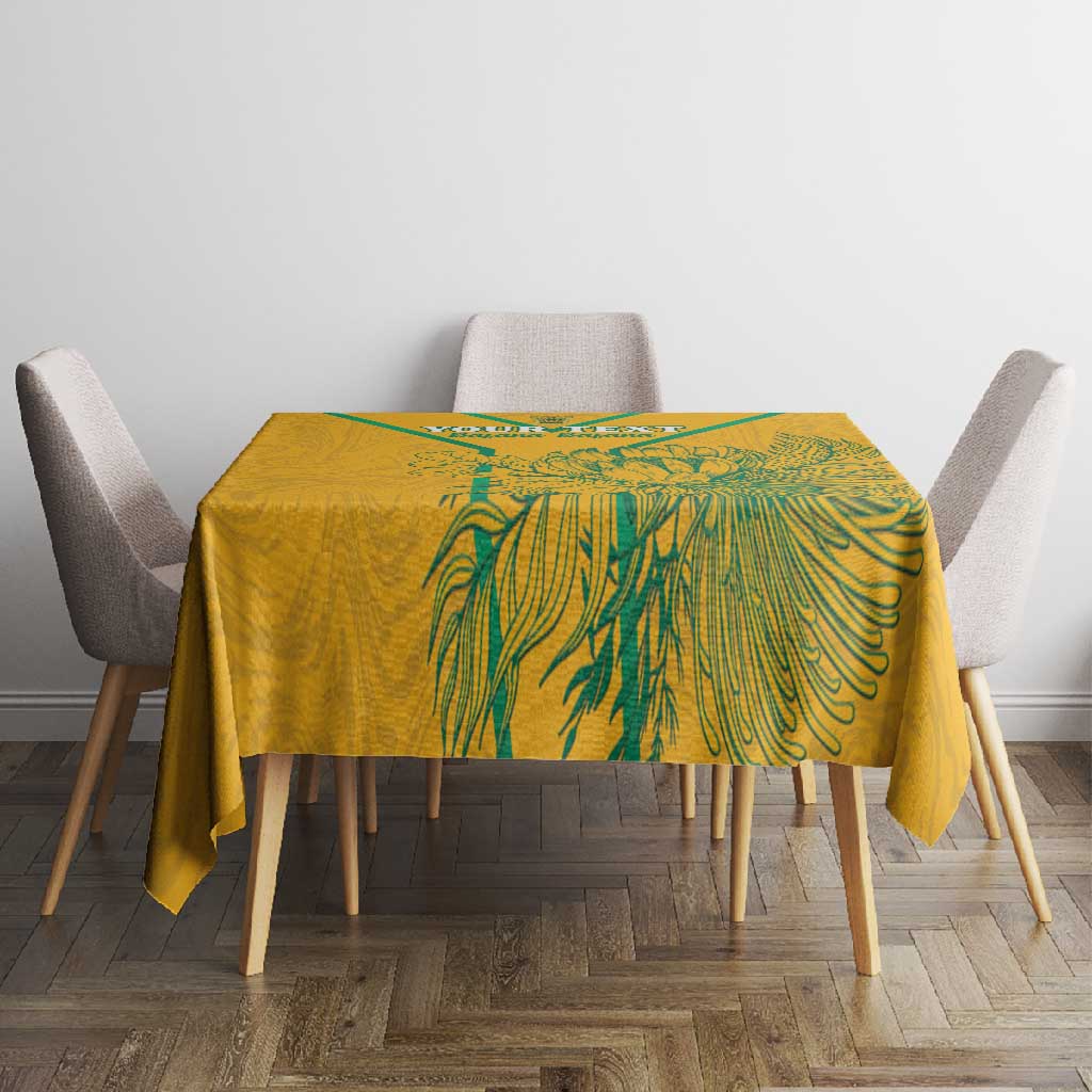 Custom Afro South Africa Soccer Tablecloth Go Champions