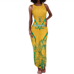 Custom Afro South Africa Soccer Tank Maxi Dress Go Champions