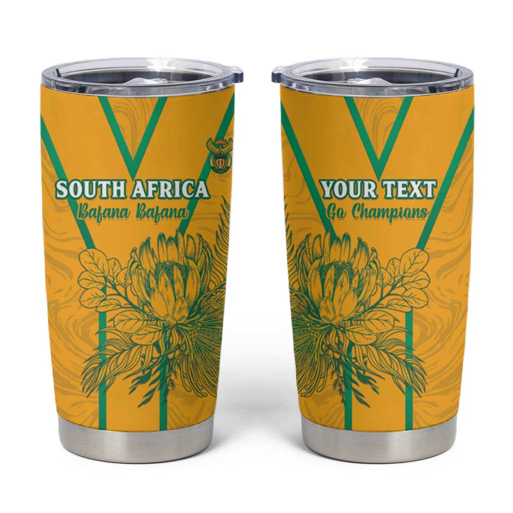 Custom Afro South Africa Soccer Tumbler Cup Go Champions