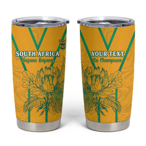 Custom Afro South Africa Soccer Tumbler Cup Go Champions