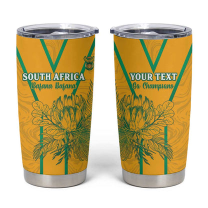 Custom Afro South Africa Soccer Tumbler Cup Go Champions