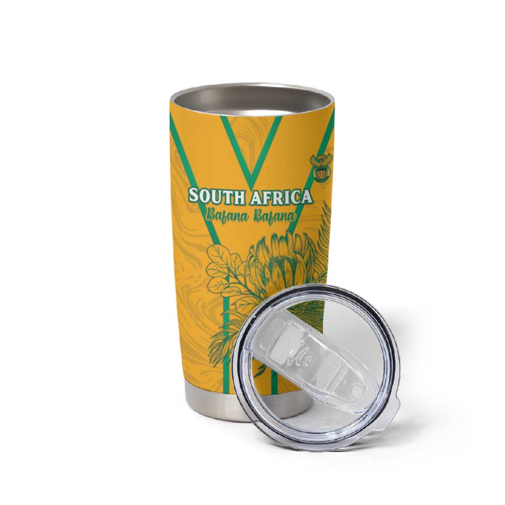 Custom Afro South Africa Soccer Tumbler Cup Go Champions