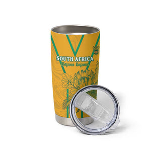 Custom Afro South Africa Soccer Tumbler Cup Go Champions