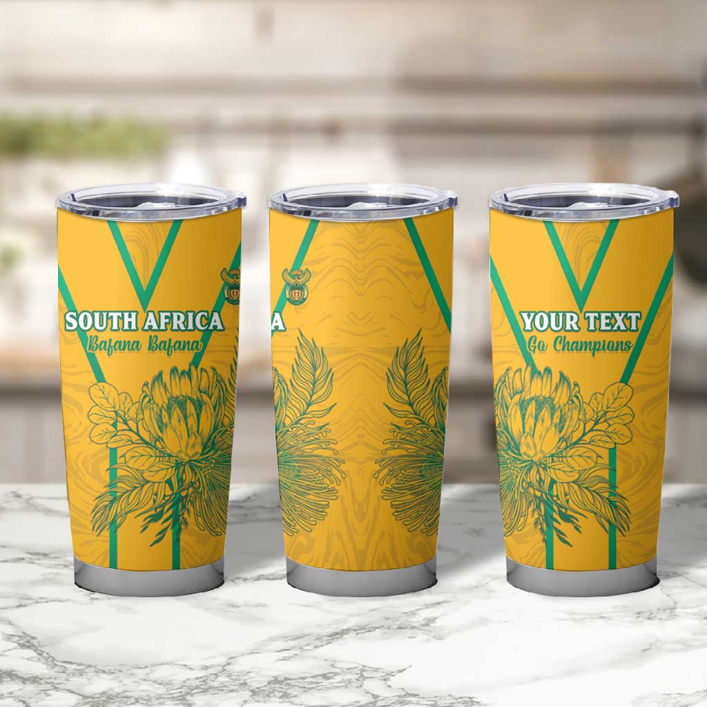 Custom Afro South Africa Soccer Tumbler Cup Go Champions