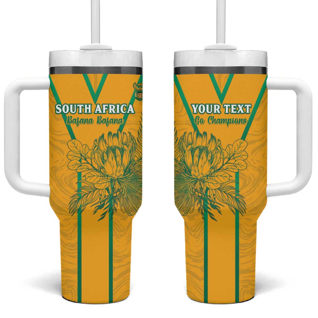 Custom Afro South Africa Soccer Tumbler With Handle Go Champions