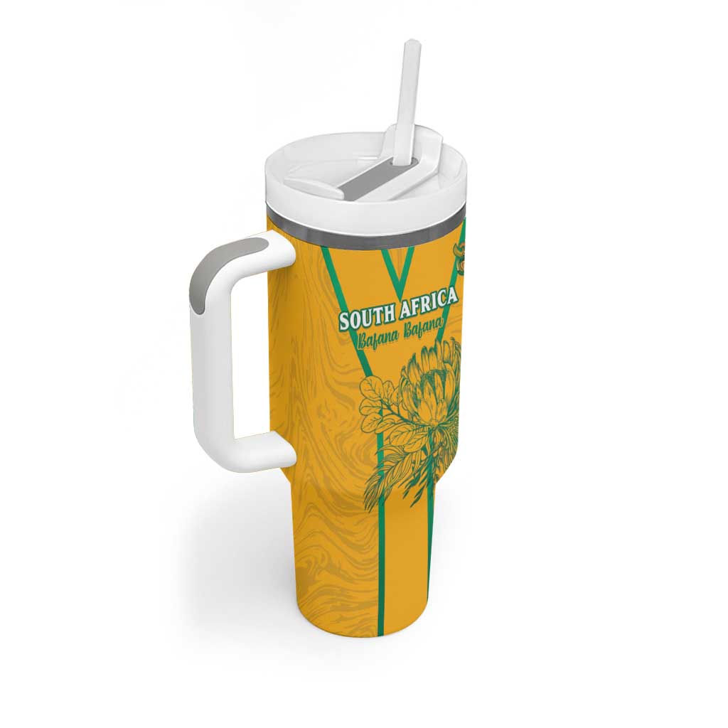 Custom Afro South Africa Soccer Tumbler With Handle Go Champions