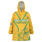 Custom Afro South Africa Soccer Wearable Blanket Hoodie Go Champions