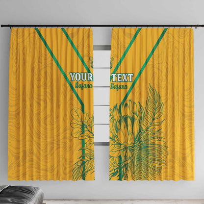 Custom Afro South Africa Soccer Window Curtain Go Champions